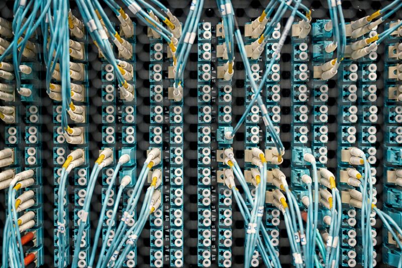 Rückseite Internet-Server-Rack