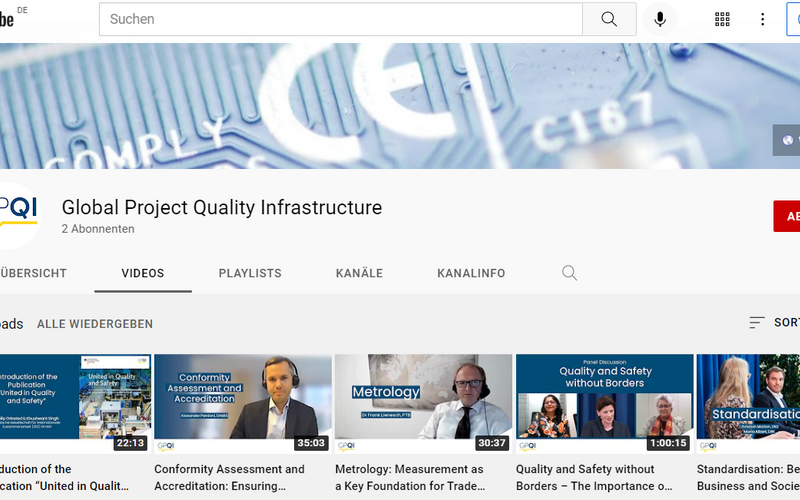 Screenshot des neuen GPQI YouTube-Kanals.