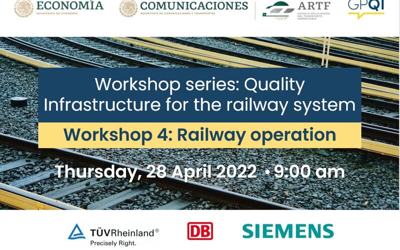 Poster of the fourth even of the series of workshops on QI for railway system